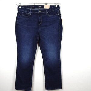 NYDJ Straight Leg Jeans Women's Plus Size 22W Blue Stretch Denim Marilyn